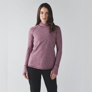 Lululemon Women’s Warm Your Core Long Sleeve Tee Heathered Bordeaux Drama Size 6